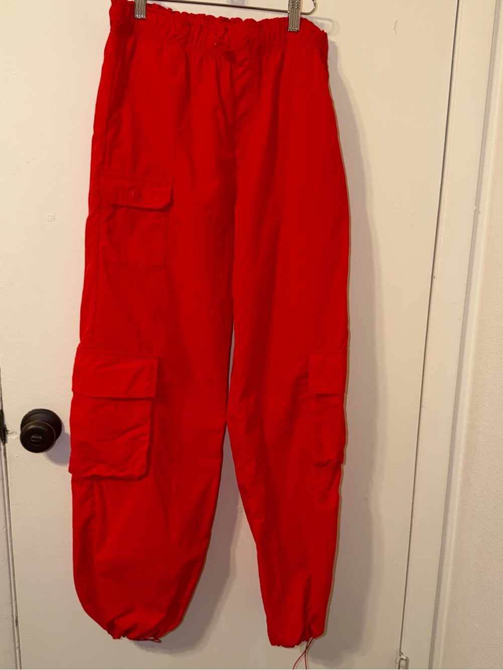 Love Tree Red Cargo Jogger Pants Size Medium
